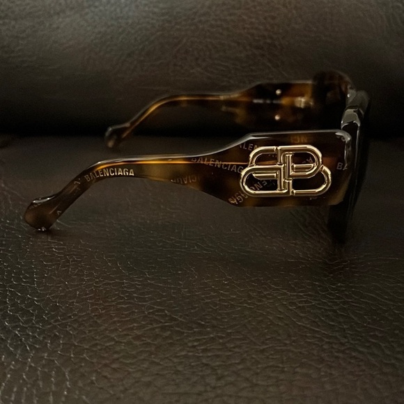 Balenciaga women’s BB logo monogram BB0069S square frame sunglass NEW - Picture 5 of 14